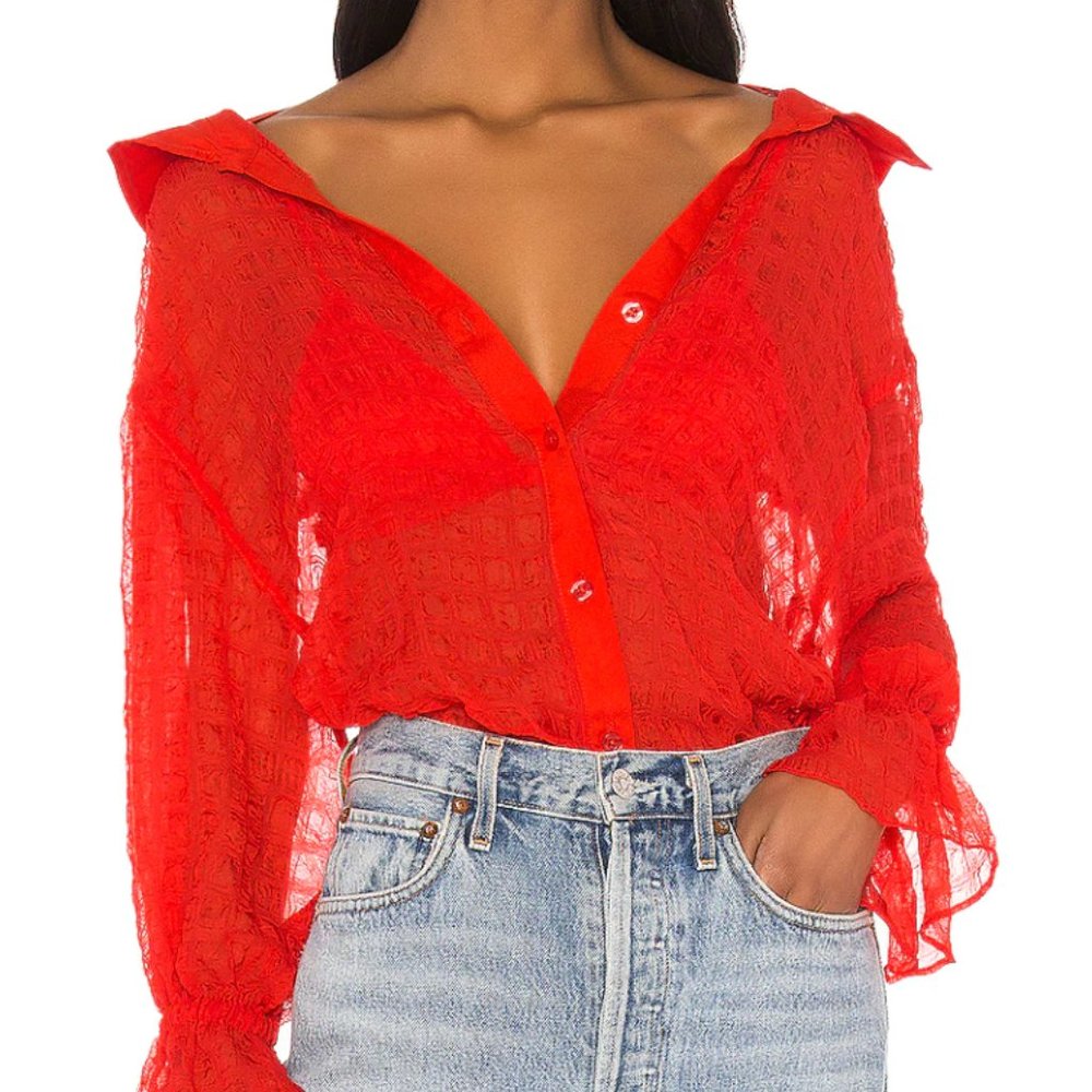 L'ACADEMIE The Paulette Blouse Size XS